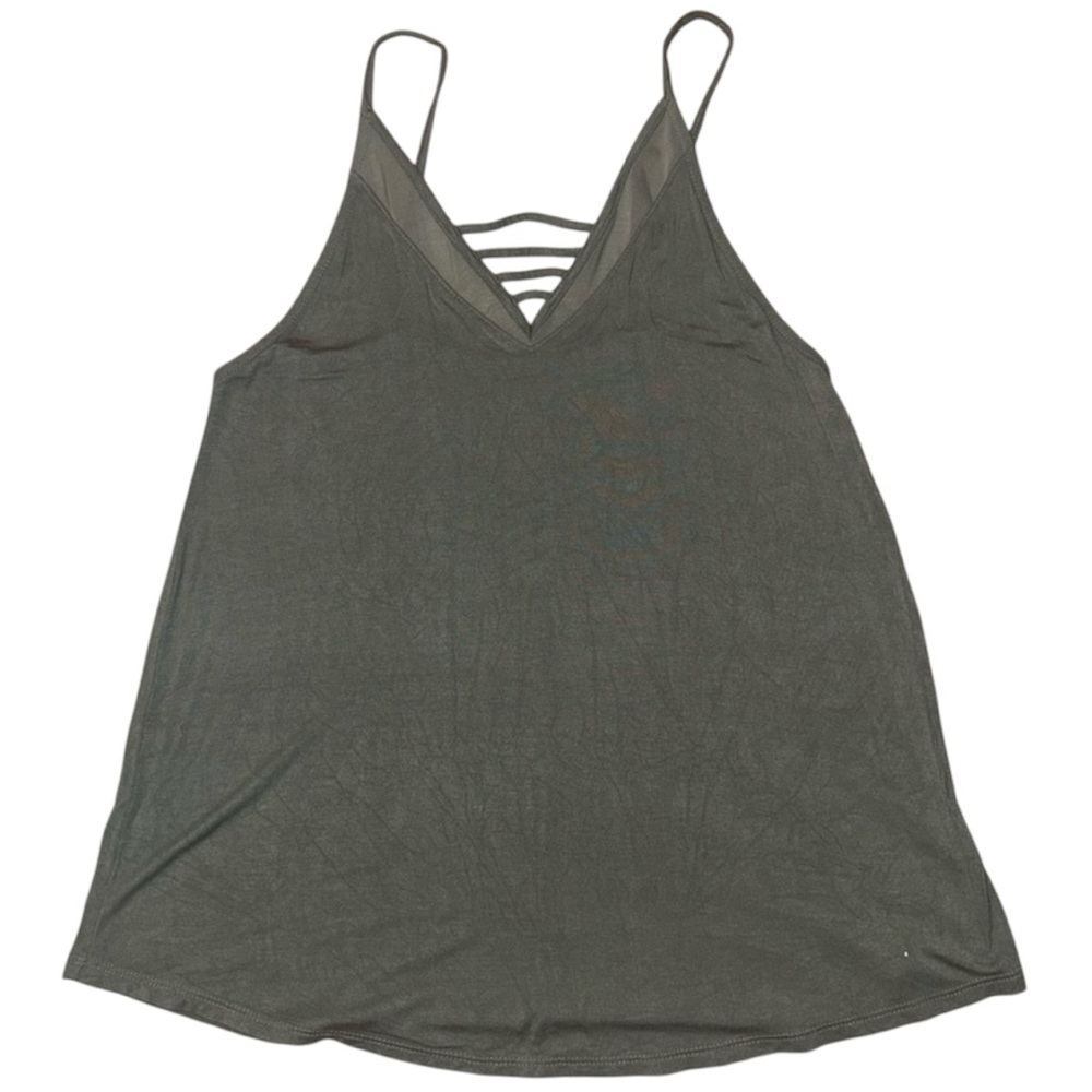 American Eagle Outfitters Green Asymmetrical Cut Out Camisole - Medium